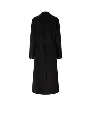 Pinko cappotto Cornice in lana con cintura nero