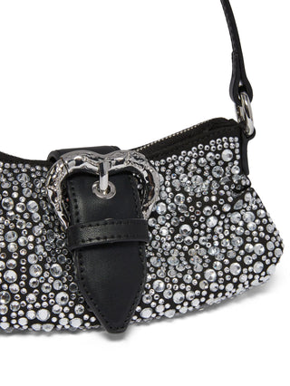 Pinko borsa a mano Jolene Baby con strass nero