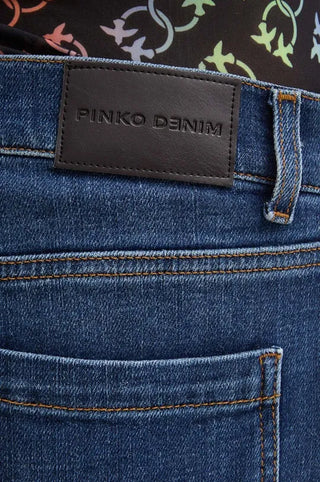 Pinko jeans Bianca baggy gamba larga lavaggio blu scuro