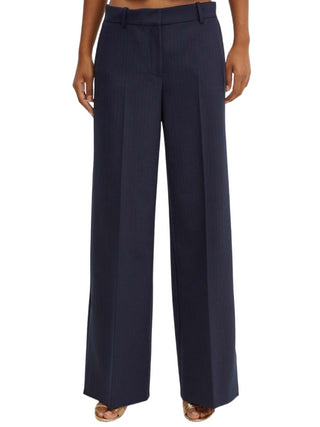 Pinko pantaloni Benedetti in fantasia gessata blu bordeaux