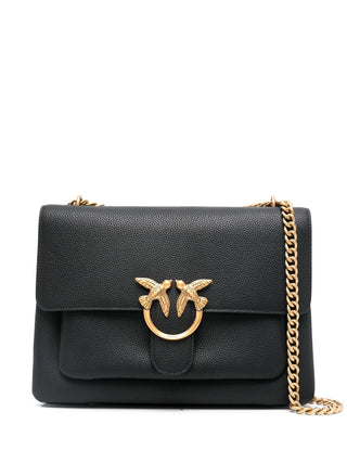 Pinko borsa Love Bag One Soft Big in pelle martellata nero