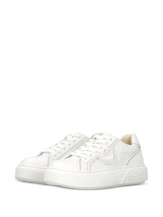 Pinko sneakers Yoko in pelle con logo imprimè bianco