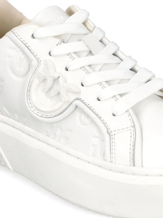 Pinko sneakers Yoko in pelle con logo imprimè bianco