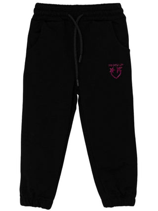 Pinko pantaloni joggers in felpa nero