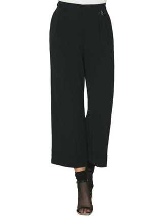 Relish pantaloni cropped Tilde gamba larga nero