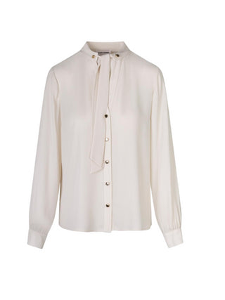 Sandro Ferrone blusa manica lunga in georgette beige