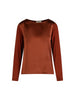 sandro-ferrone-blusa-manica-lunga-comby-color-tabacco