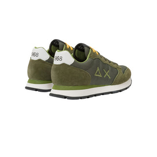 Sun68 sneakers Tom Solid in nylon e suede verde militare