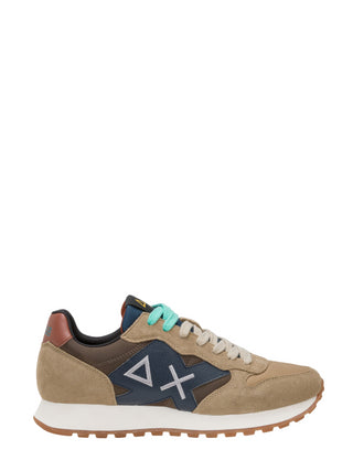 Sun68 sneakers Jaki Bicolor in ecopelle e suede beige scuro