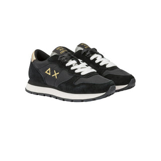 Sun68 sneakers Ally Gold in suede e nylon nero