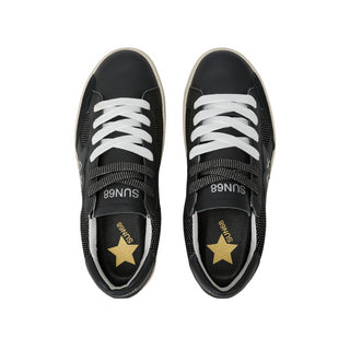 Sun68 sneakers Katy in pelle con logo glitter nere