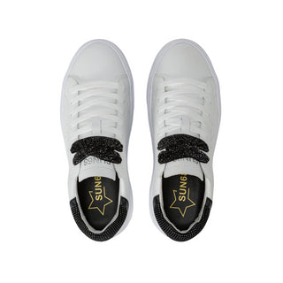 Sun68 sneakers Grace Leather in pelle bianco nero