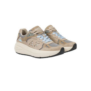 Sun68 sneakers Venus in suede e mesh beige