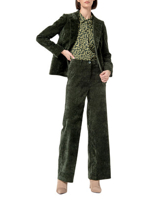 Surkana giacca blazer in velluto verde