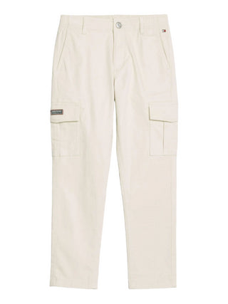 Tommy Hilfiger pantaloni cargo gamba dritta beige