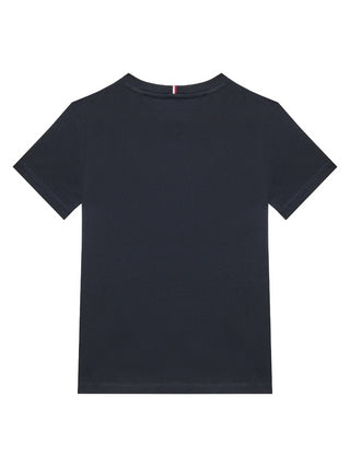 Tommy Hilfiger T-shirt manica corta con stampa logo blu