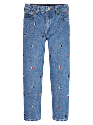 Tommy Hilfiger jeans slim con bandierine iconiche lavaggio blu