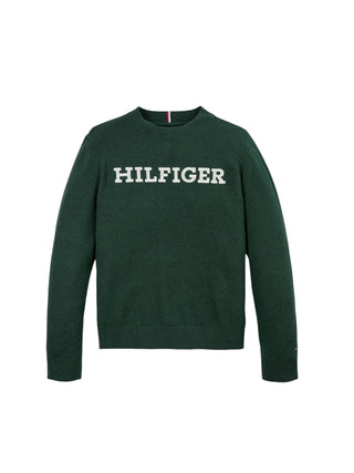 Tommy Hilfiger maglia girocollo Monotype verde