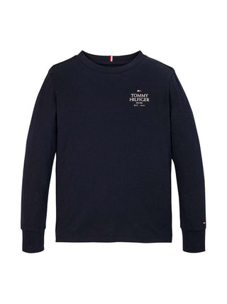 Tommy Hilfiger T-shirt manica lunga con logo blu