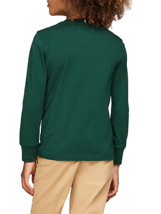 Tommy Hilfiger T-shirt manica lunga con logo verde