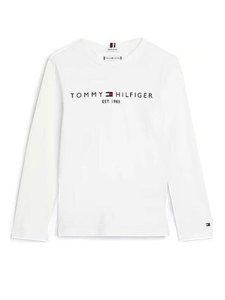 Tommy Hilfiger T-shirt manica lunga in jersey bianco