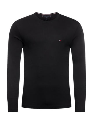 Tommy Hilfiger T-shirt manica lunga slim fit nero