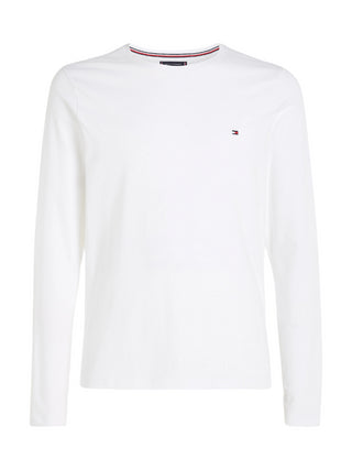 Tommy Hilfiger T-shirt manica lunga slim fit bianco