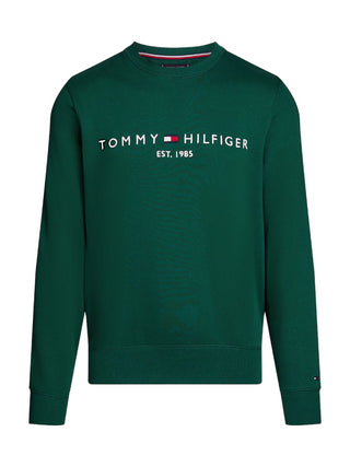 Tommy Hilfiger felpa con logo ricamato verde