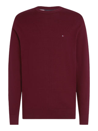 Tommy Hilfiger maglia basic Essential in cotone bordeaux