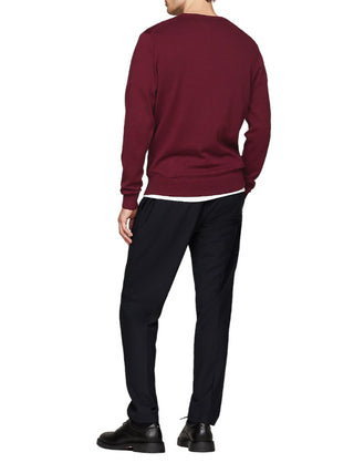 Tommy Hilfiger maglia basic Essential in cotone bordeaux