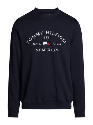 Tommy Hilfiger felpa girocollo Nautcal con logo blu