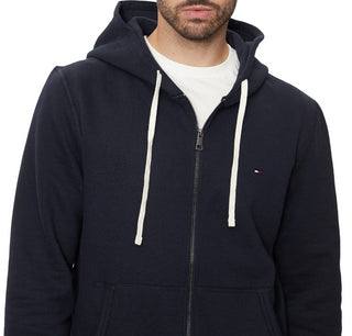 Tommy Hilfiger felpa con zip e cappuccio blu