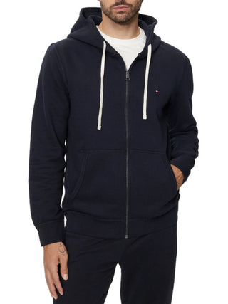 Tommy Hilfiger felpa con zip e cappuccio blu