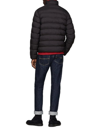 Tommy Hilfiger giubbino imbottito in nylon trapuntato con patch logato nero