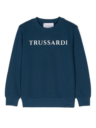 Trussardi felpa Idowu con logo blu