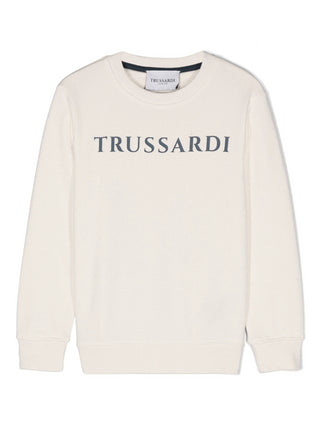 Trussardi felpa Idowu con logo bianco blu