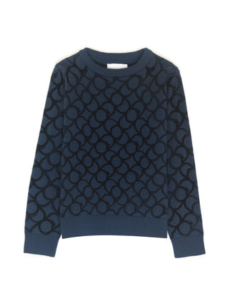 Trussardi maglia Ilgese in fantasia blu nero