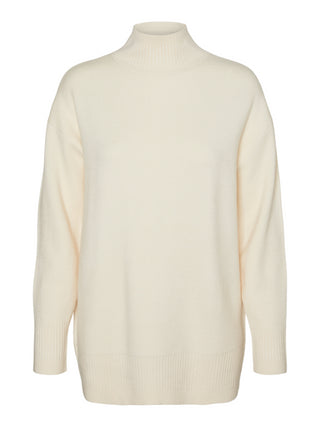 Vero Moda maglia dolcevita Gold in misto viscosa beige