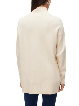 Vero Moda maglia dolcevita Gold in misto viscosa beige