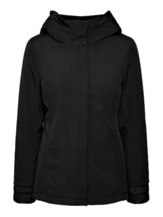 Vero Moda giubbino imbottito in softshell con cappuccio nero