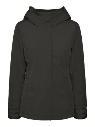 Vero Moda giubbino imbottito in softshell con cappuccio verde militare