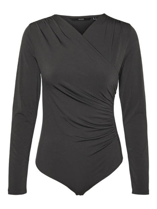 Vero Moda body manica lunga grigio