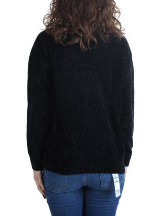 White Wise cardigan in ciniglia nero