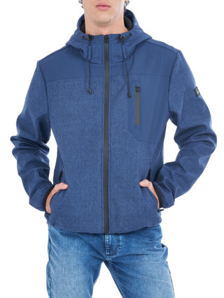 Yes Zee giubbino in softshell con cappuccio blu