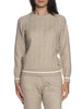 yes-zee-maglia-con-trecce-lurex-beige