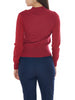 yes-zee-maglia-lupetto-con-maniche-lurex-rosso