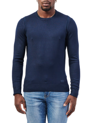 Yes Zee maglia girocollo basic in misto viscosa blu