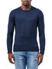 yes-zee-maglia-girocollo-basic-in-misto-viscosa-blu