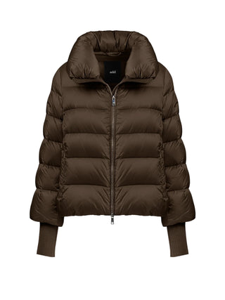 cappa in nylon satinato con polsini removibili JWA220NRAS BROWN Add 