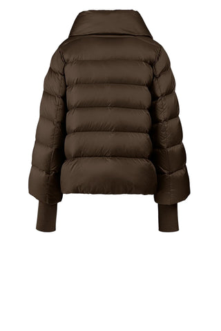 cappa in nylon satinato con polsini removibili JWA220NRAS BROWN Add 
